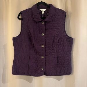 NWT Christopher & Banks Purple Quilted Vest
